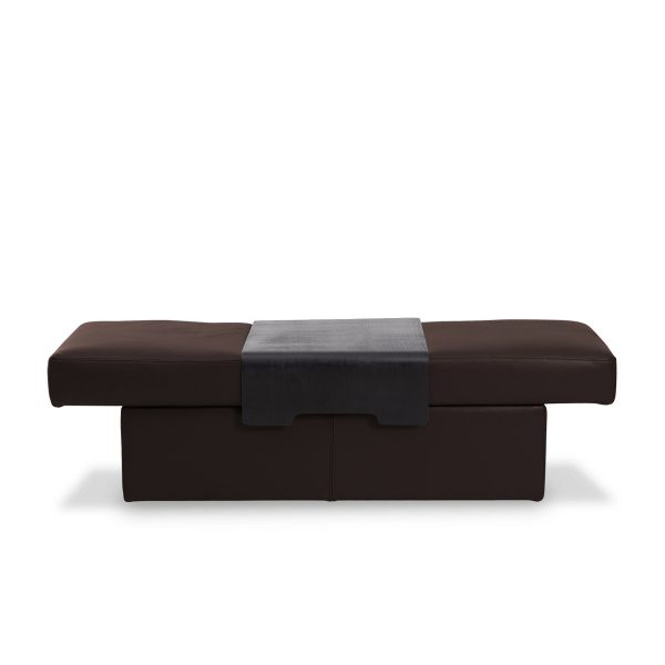 IMG DPALLHC Ottoman in Trend Chocolate Leather, Straight Expanded