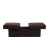 IMG DPALLHC Ottoman in Trend Chocolate Leather, Extended without Table