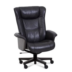 IMG Windsor Office Chair in Trend Tuxedo Leather, Front