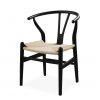 Mia Dining Chair in Black, Angle