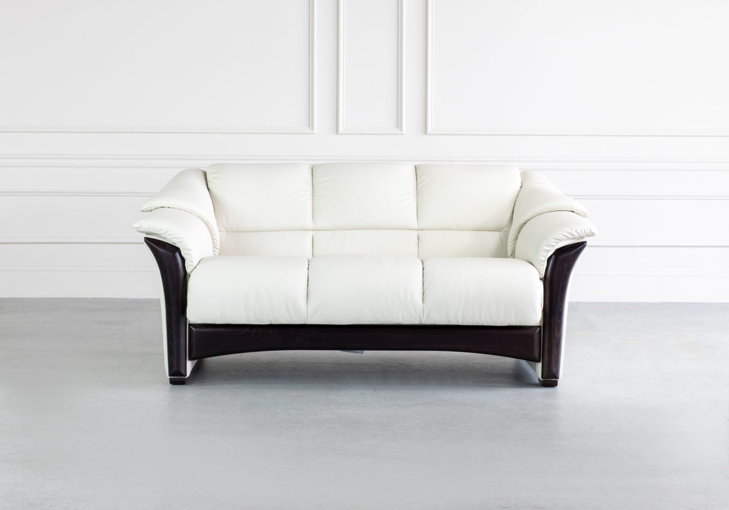 Stressless Oslo Loveseat Paloma Light Grey Wenge Front