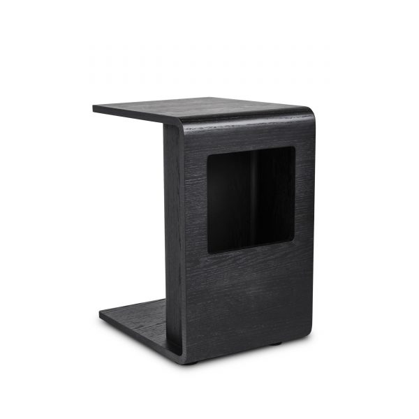 Archer Side Table in Black Oak, Angle