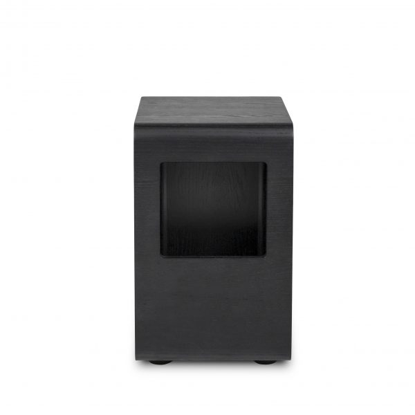 Archer Side Table in Black Oak, Back