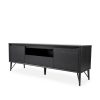 Flair TV Unit in Black Oak, Angle