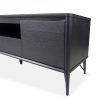 Flair TV Unit in Black Oak, Close Up