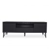 Flair TV Unit in Black Oak, Front