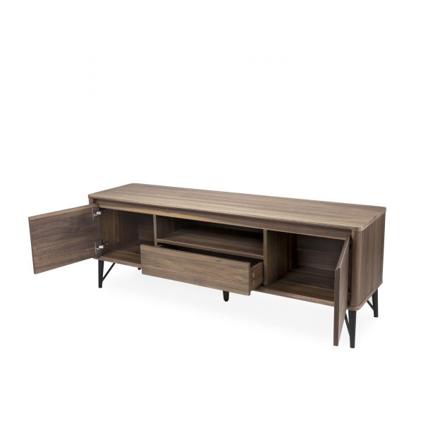 Flair TV Unit in Walnut, Open