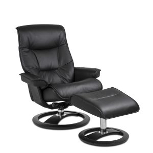IMG Cortina Recliner in Prime Black, Angle