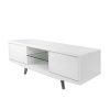 Leon TV Unit in White, Angle