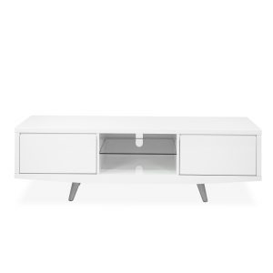 Leon TV Unit in White, Front