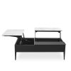 Norman Coffee Table in Black Oak, Lift Top