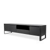 Olympia TV Unit in Black Oak, Angle