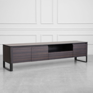 Olympia Tv Unit in Smoked Oak - Angle Olympia Tv Unit in Smoked Oak - Angle