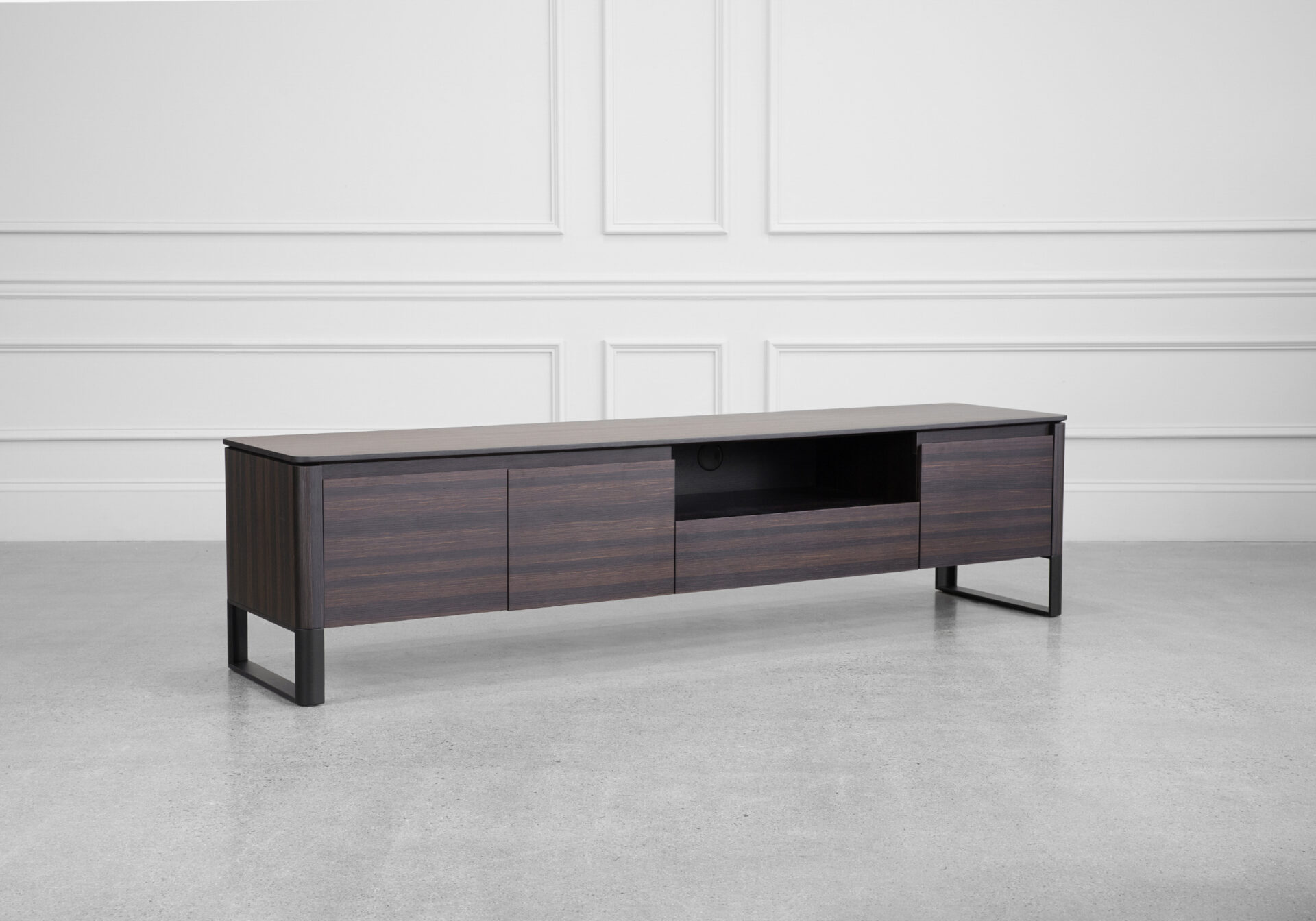 Olympia Tv Unit in Smoked Oak - Angle