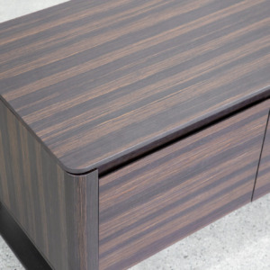 Olympia Tv Unit in Smoked Oak - Close Up Olympia Tv Unit in Smoked Oak - Close Up
