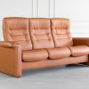 Stressless Sapphire Sofa in Paloma Cognac, Angle