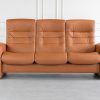 Stressless Sapphire Sofa in Paloma Cognac, Front