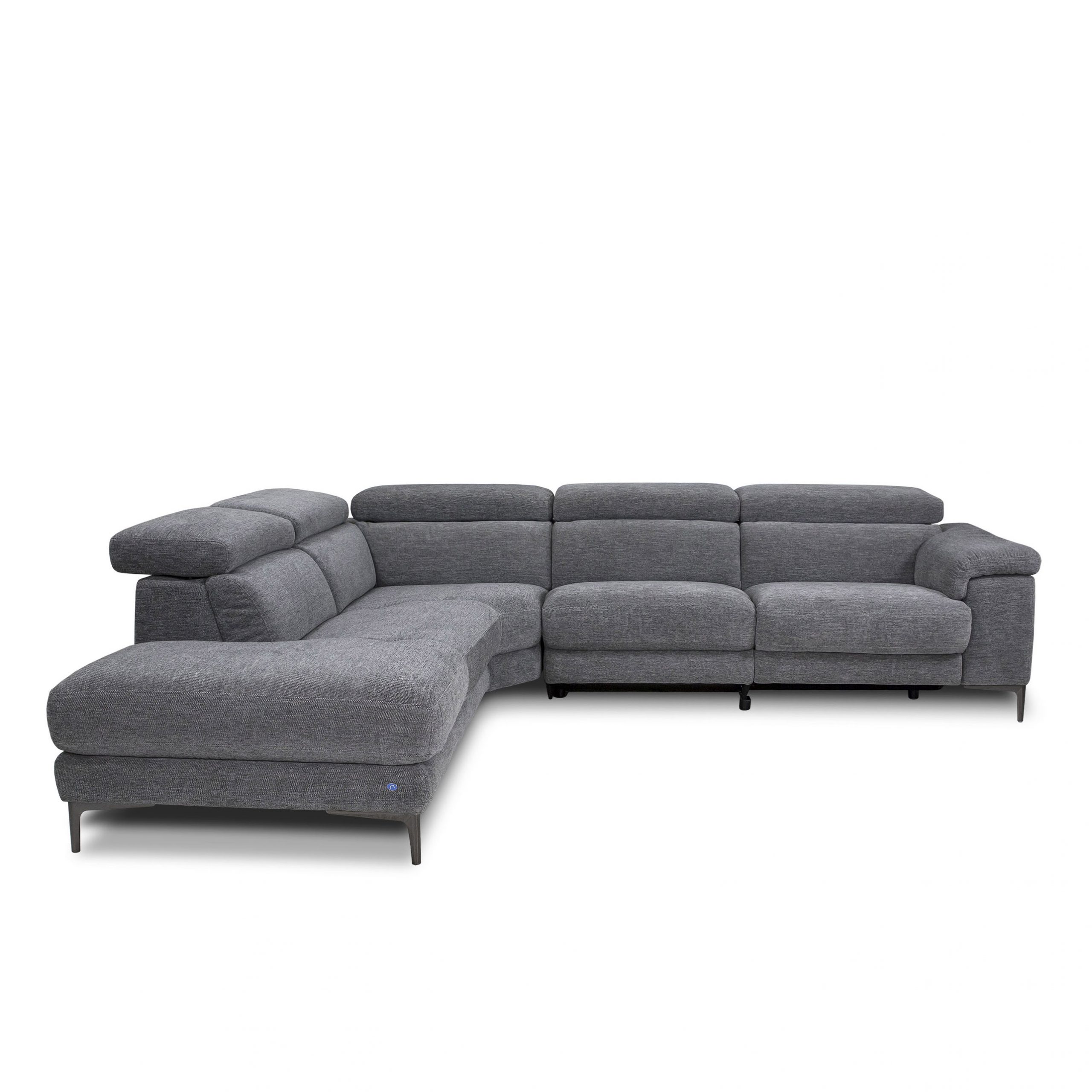 Wallace Sectional in Sky Charcoal, Front, SL
