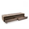 Kodiak TV Unit in Walnut, Angle, Open Drawers