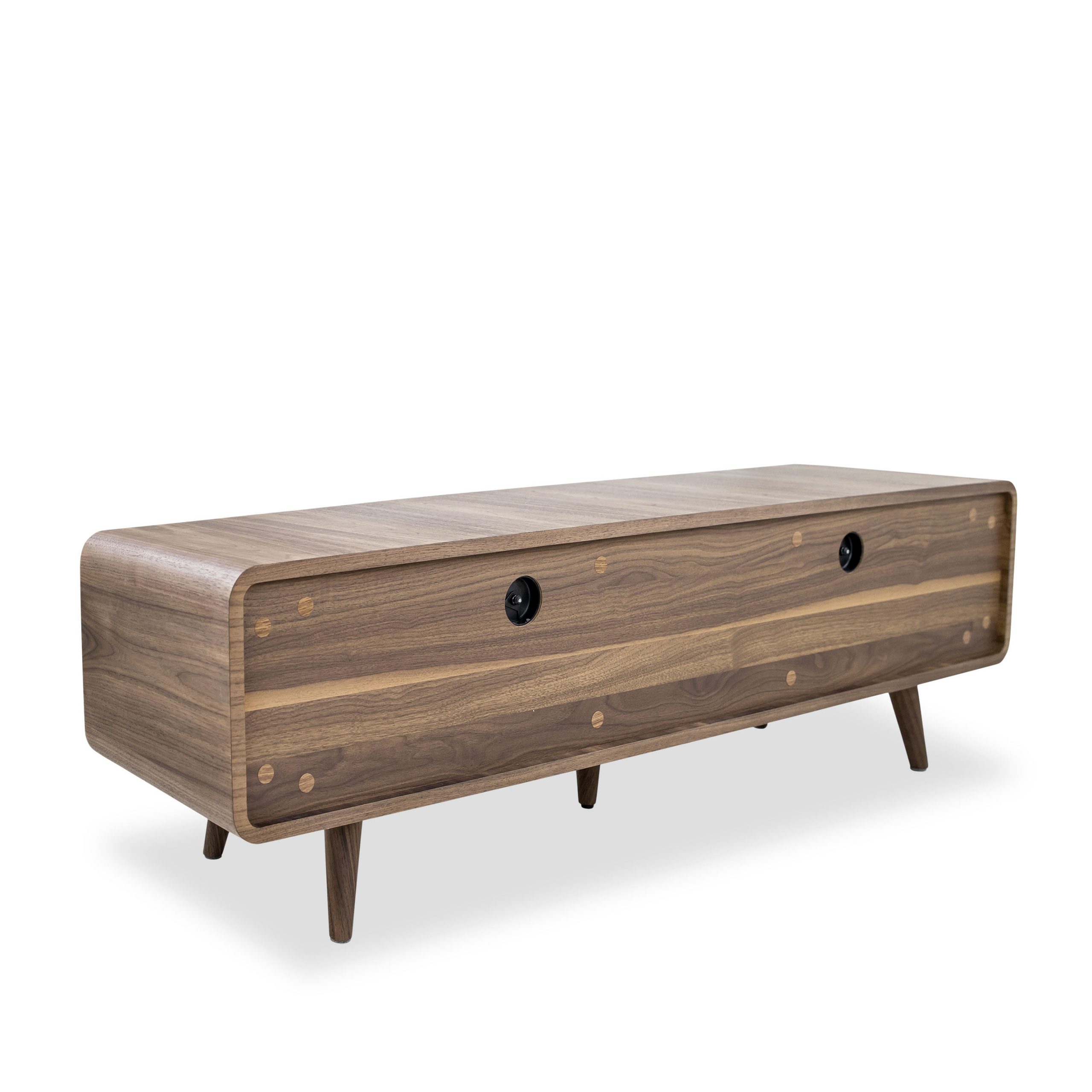 Kodiak TV Unit in Walnut, Back