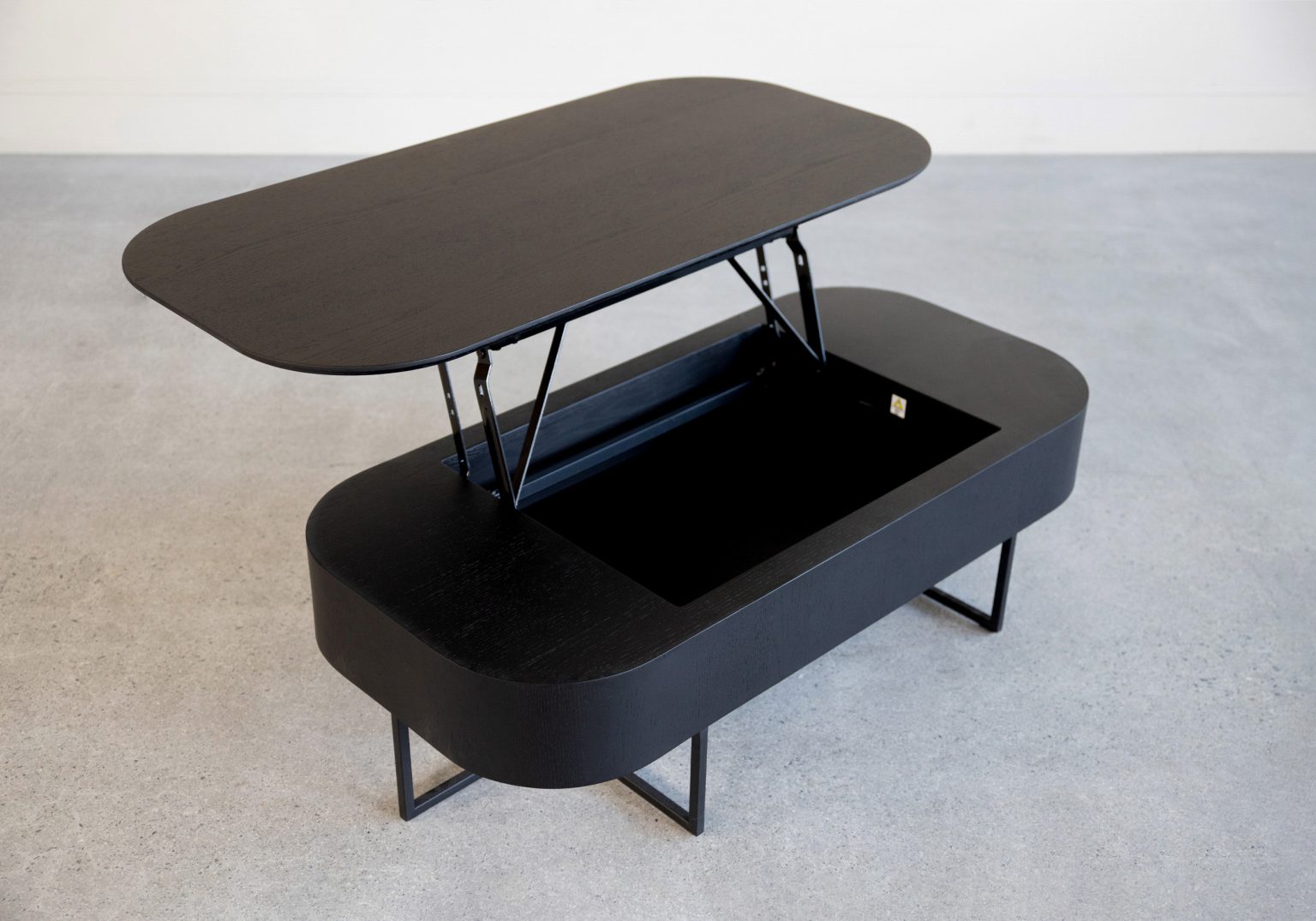 spokane coffee table black side