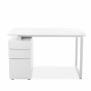 220 Pedestal Desk in White, Front
