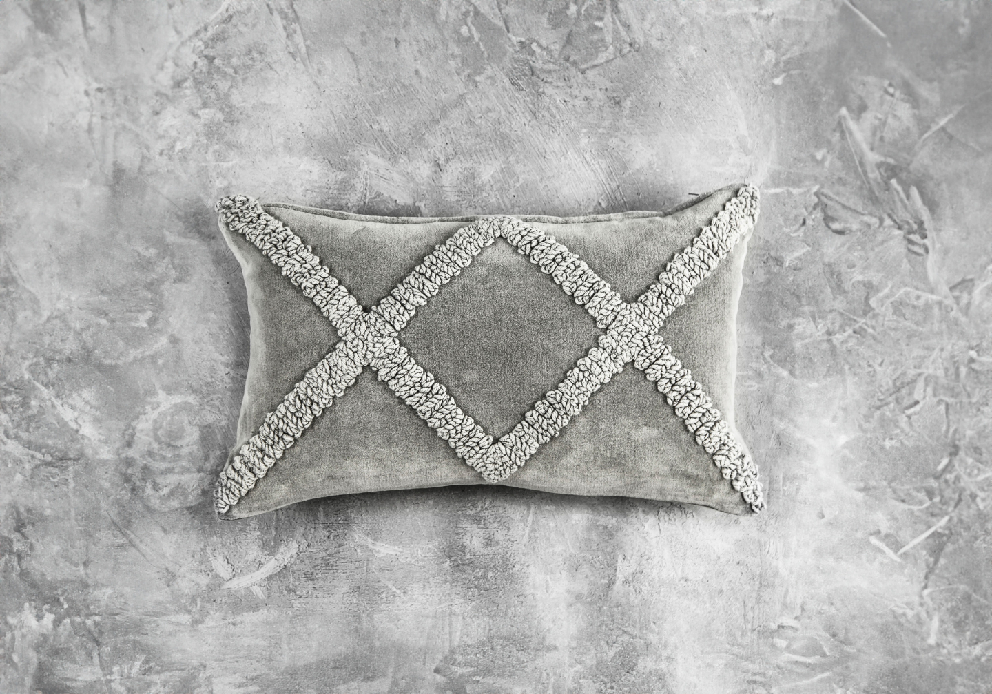 Angular Grey 12x20 Pillow - Top