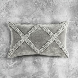 Angular Grey 12x20 Pillow - Top Angular Grey 12x20 Pillow - Top