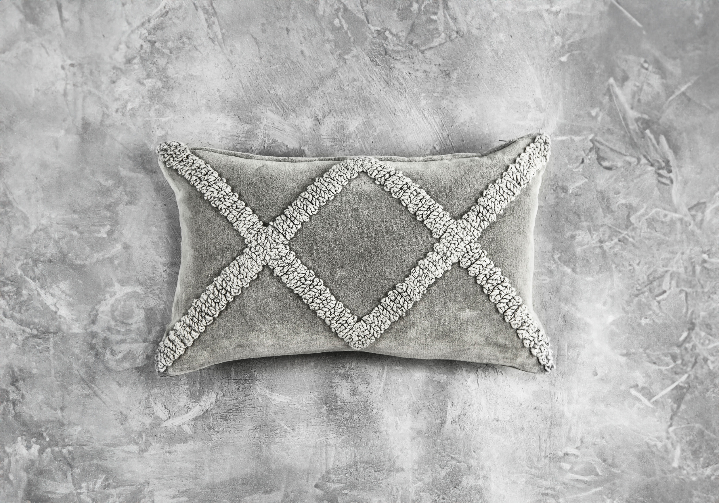 Angular Grey 12x20 Pillow - Top
