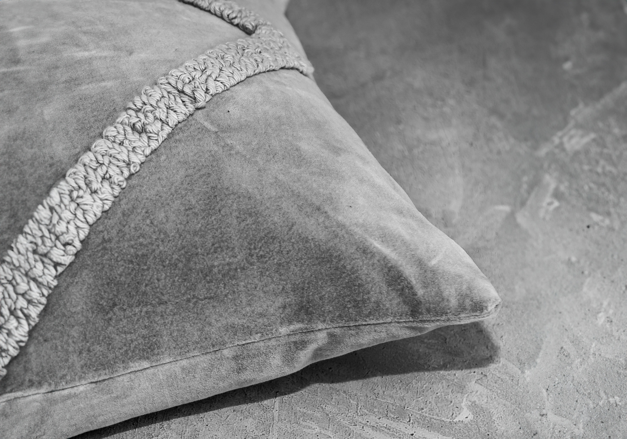 Angular Grey 20x20 Pillow - Close Up Angular Grey 20x20 Pillow - Close Up