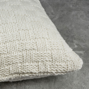 Basket Ivory Pillow 20x20 - Close Up