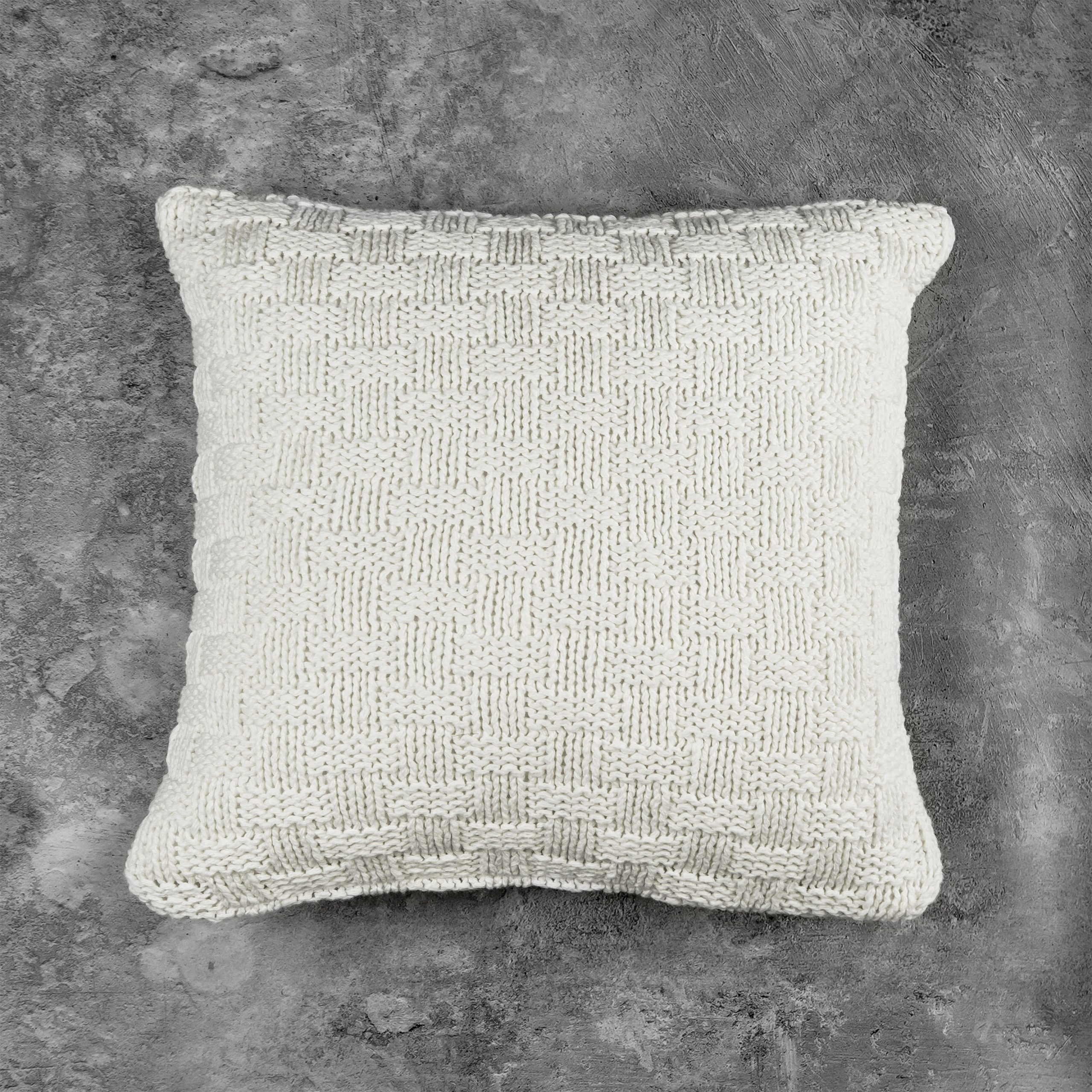 Basket Ivory Throw Pillow 20 x 20 ScanDesigns Furniture
