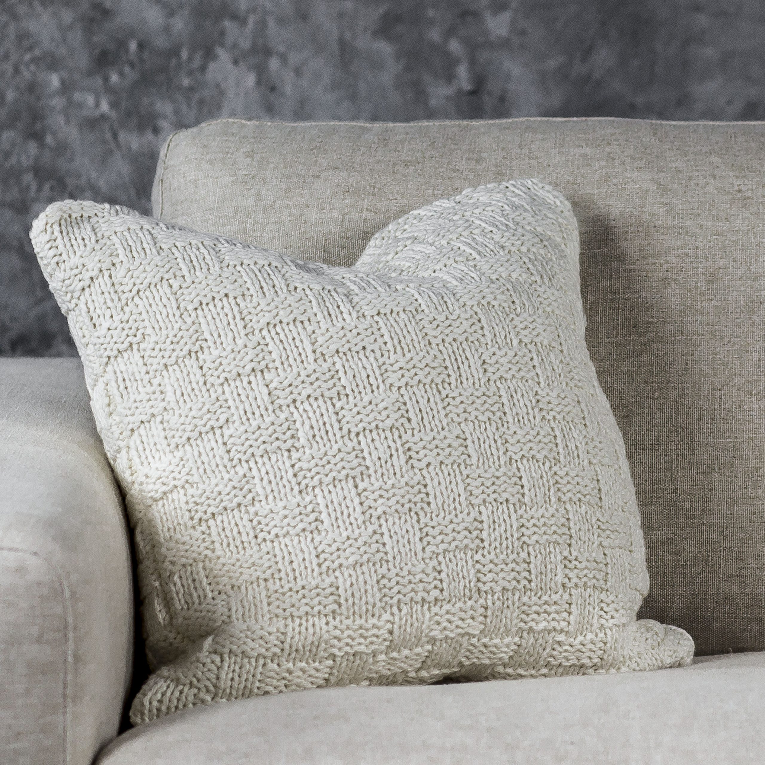Basket Ivory Throw Pillow 20 x 20 | ScanDesigns Furniture