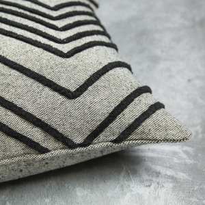 Chevron Grey 20 x 20 Pillow Close Up Chevron Grey 20 x 20 Pillow Close Up