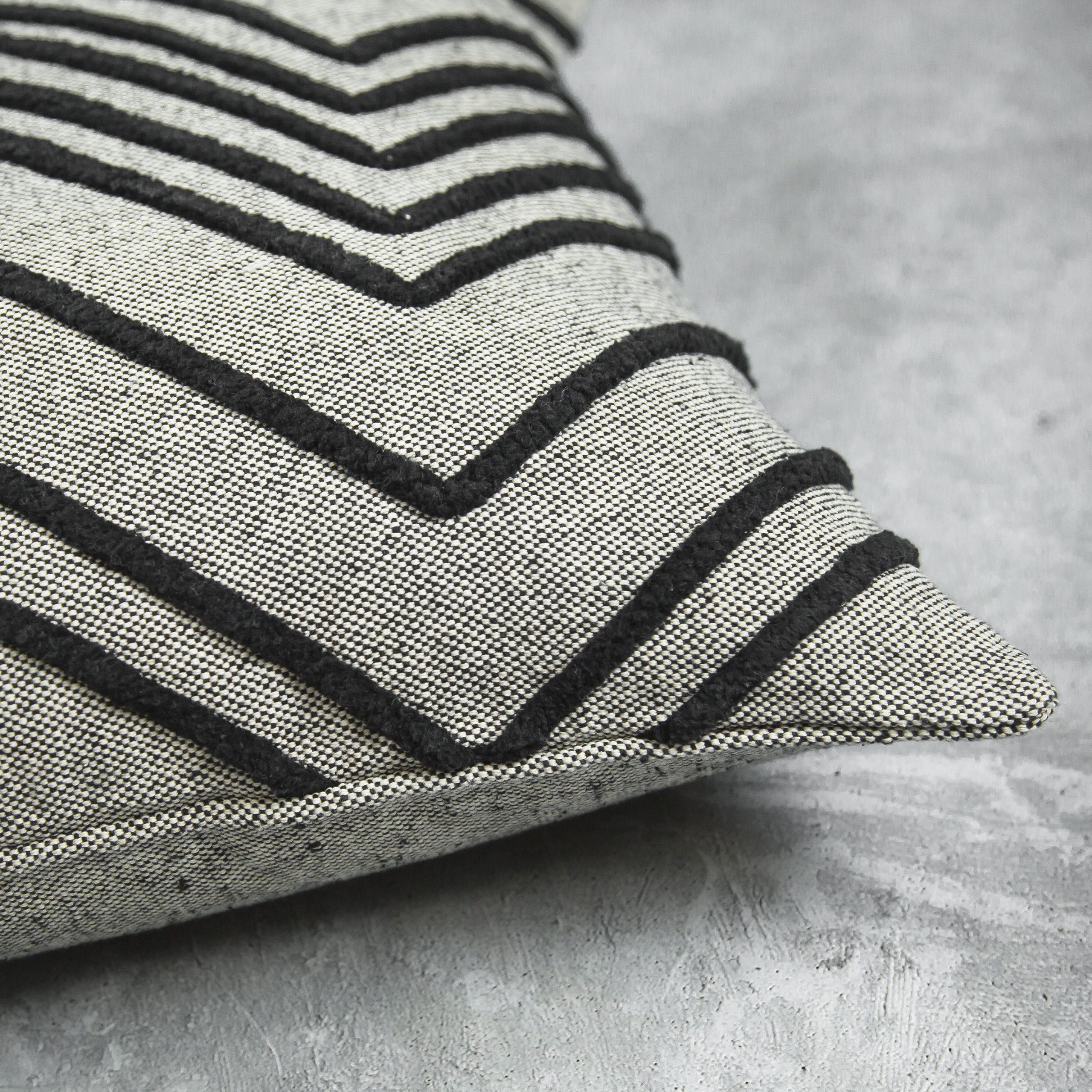 Chevron Grey Throw Pillow 20 x 20 ScanDesigns Furniture