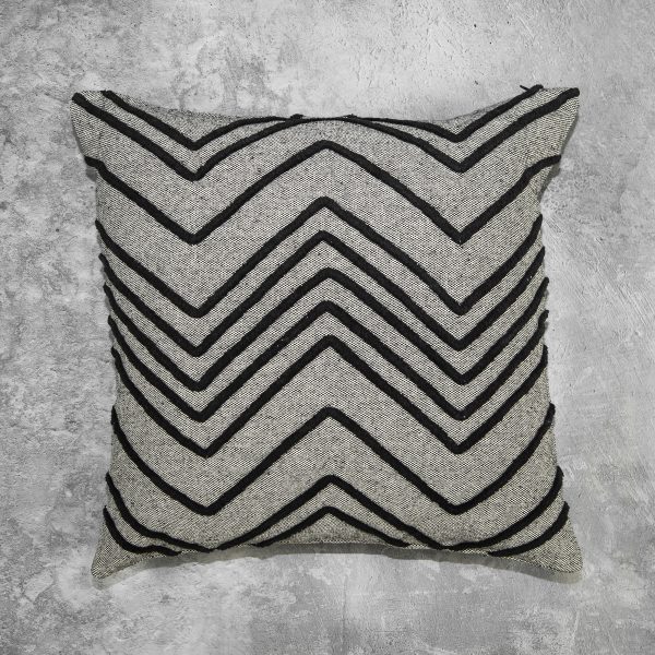 Chevron Grey Pillow, Top