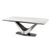 Elite Modern Victor 3018Cer Carbo Dining Table, Calcatta Closed