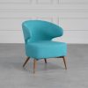 Mission Chair, Turquoise, Angle