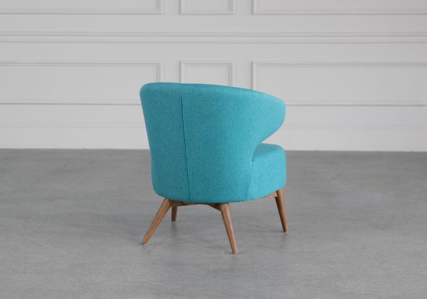 Mission Chair, Turquoise, Back