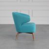 Mission Chair, Turquoise, Side