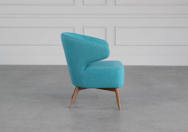 Mission Chair, Turquoise, Side