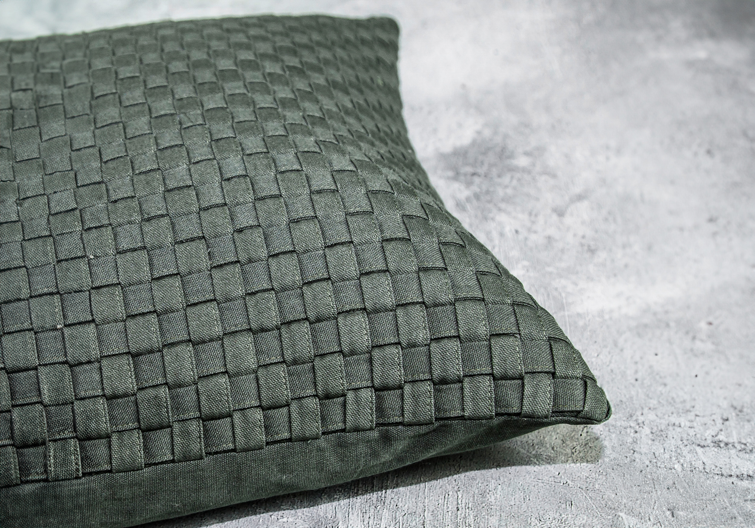 Saudik Olive 20x20 Pillow - Close Up Saudik Olive 20x20 Pillow - Close Up