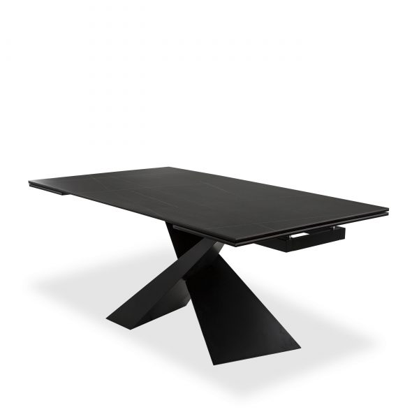 Bowen Dining Table in Black, Angle