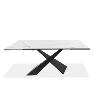 Bowen Dining Table in White, Front