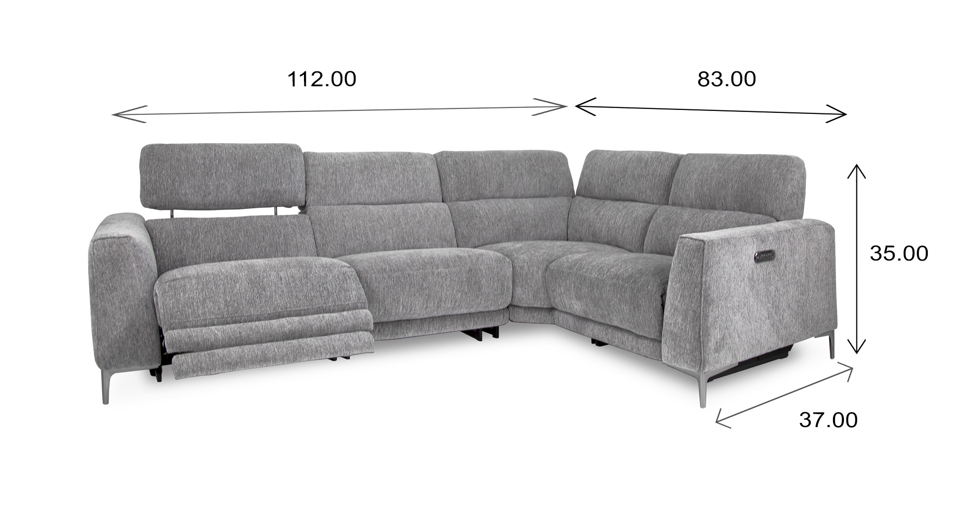 Phillip Sectional Dimensions
