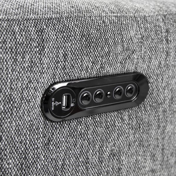 Phillip Sectional in Sky Charcoal, Buttons