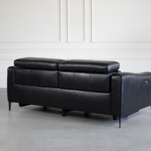 Barclay Black Leather Sofa - Back Barclay Black Leather Sofa - Back