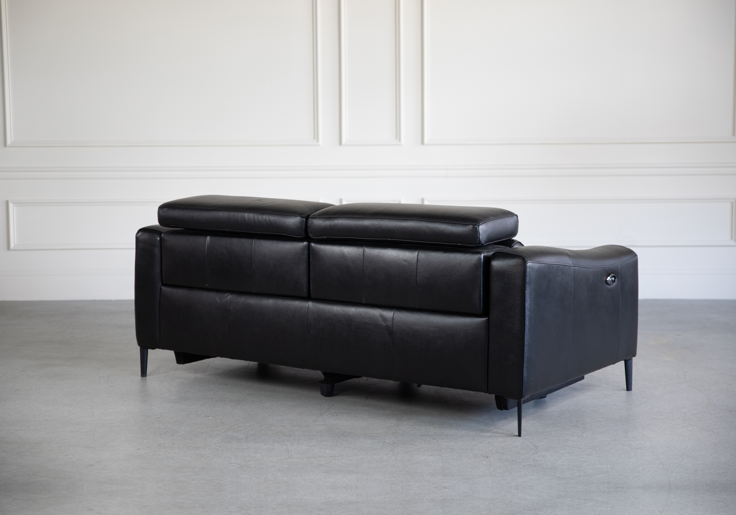 Barclay Black Leather Sofa - Back Barclay Black Leather Sofa - Back