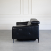 Barclay Black Leather Sofa - Side