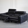 Barclay Sofa in Black, Angle, Recline